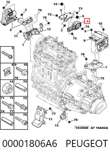301 sedan (2013 - 2026) Arka motor kulağı