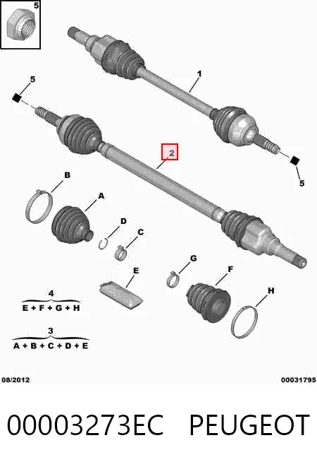 Citroen C3 I Sağ aks