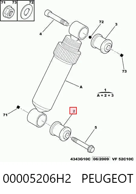 Citroen Berlingo Arka amortisör