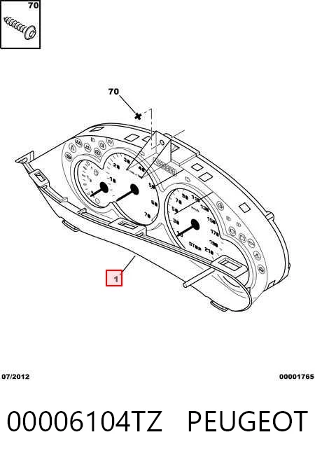 Peugeot 206 Gösterge paneli