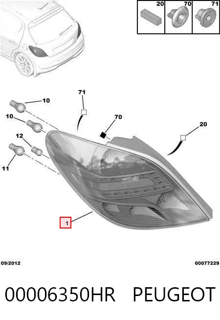 Peugeot 207  Sol arka stop fiyatı