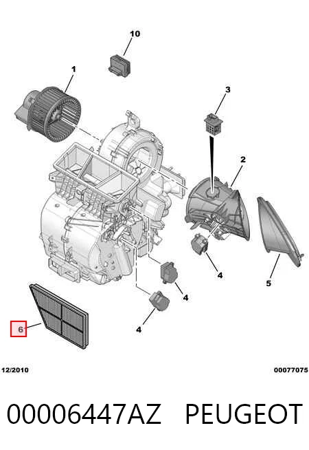 207 hatchback (WA, WC) (2006 - 2015) Polen filtresi