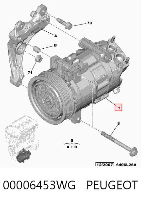 Citroen C4 Klima kompresörü