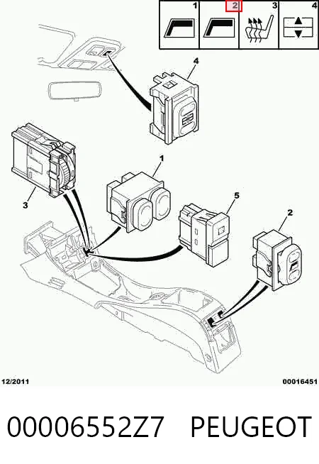 Citroen Berlingo  Cam Düğmesi Arka