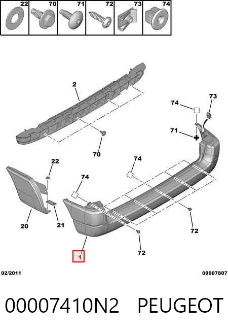 Citroen Berlingo  (1996 - 2008) Arka tampon fiyatları