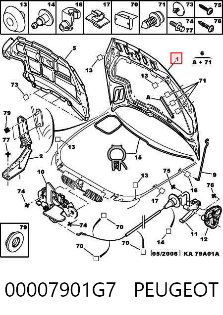 Peugeot 206  (1998 - 2008) Kaput satın al