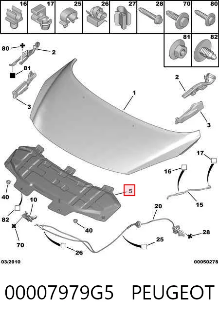 Peugeot 207  Kaput keçesi