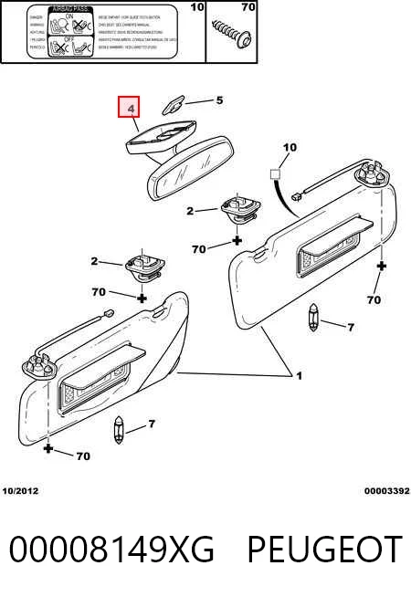Peugeot 307  (2000 - 2012) İç dikiz aynası fiyatı