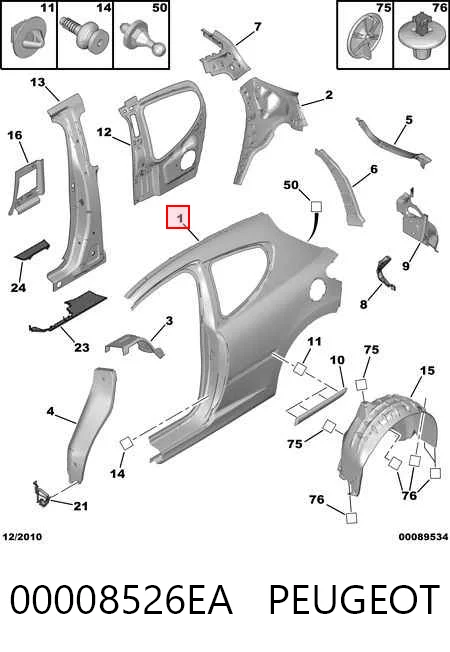 Peugeot 207  (2006 - 2015) Sağ arka çamurluk fiyatı