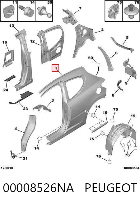 Peugeot 207  Sağ arka çamurluk
