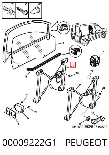Citroen Berlingo  Sağ Ön cam krikosu