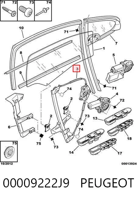 Peugeot 307  Sağ Ön cam krikosu