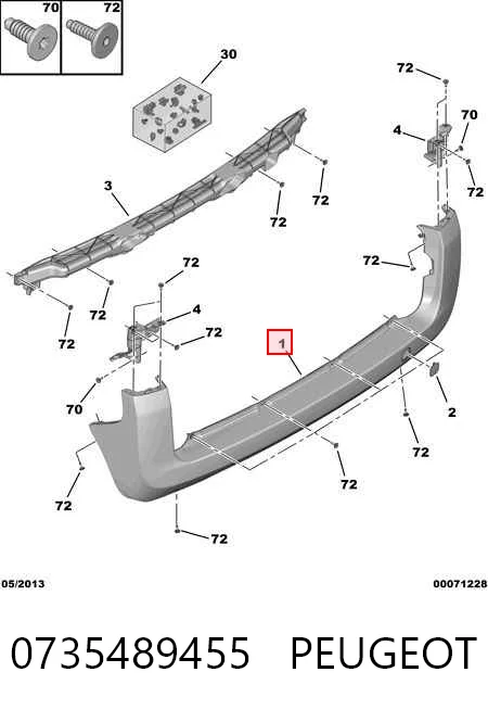 Fiat Fiorino  (2008 - 2026) Arka tampon çıkma