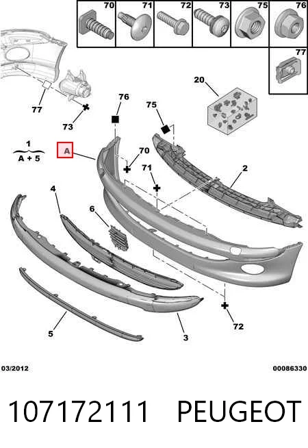 Peugeot 206  (1998 - 2008) Ön tampon satın al