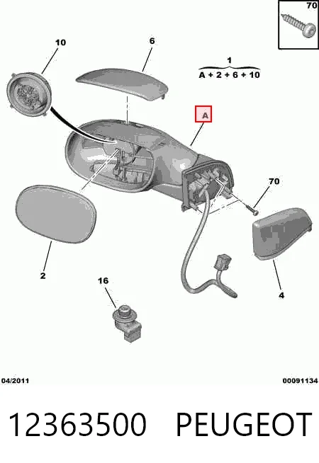 Citroen C3 I (2002 - 2009) Sol dış dikiz aynası satın al