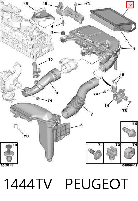 Peugeot 301  Hava filtresi
