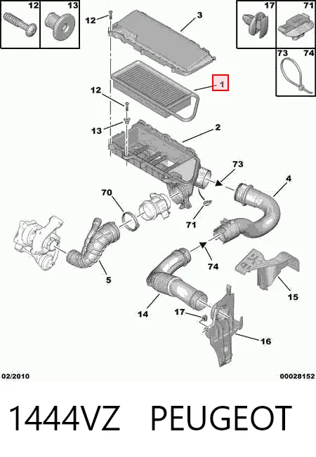 Ford Fiesta V Hava filtresi