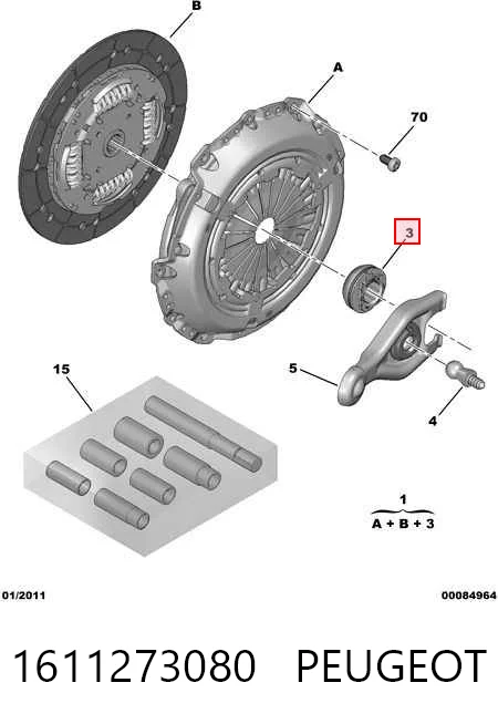 Peugeot 207  Baskı balata seti