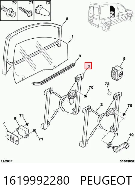 Berlingo  Sağ Ön cam krikosu