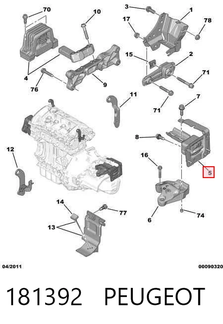 Citroen C3 I Sol Motor Kulağı