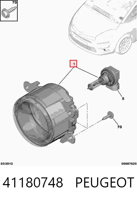 Citroen C4  (2006 - 2013) Sol/sağ sis farı satın al