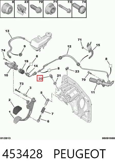 Captiva I off-road vehicle (C100) (2006 - 2010) Fren Pedal Müşürü