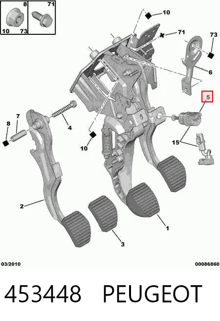 C4 GRAND PICASSO I minivan (UA) (2006 - 2013) Fren Pedal Müşürü