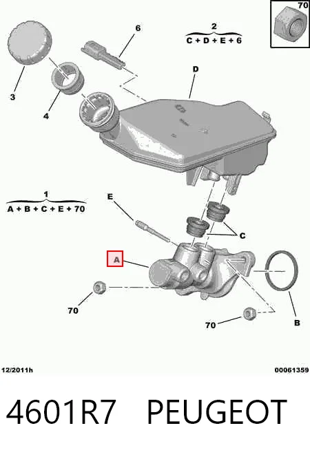 Peugeot 301  Ana fren merkezi