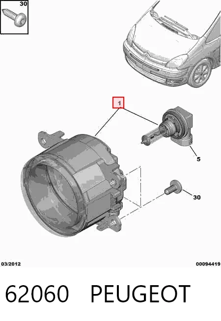 Citroen C4  (2006 - 2013) Sol/sağ sis farı çıkma