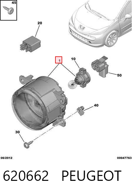 Citroen C4  (2006 - 2013) Sol/sağ sis farı 