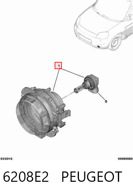 Partner I minivan (5F) (1996 - 2008) Sis farı takımı
