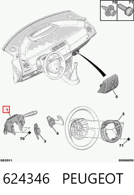 Citroen C4 GRAND PICASSO I Far Sinyal Kolu