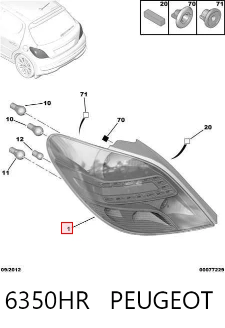 Peugeot 207  Sol stop lambası Türkiye fiyatı