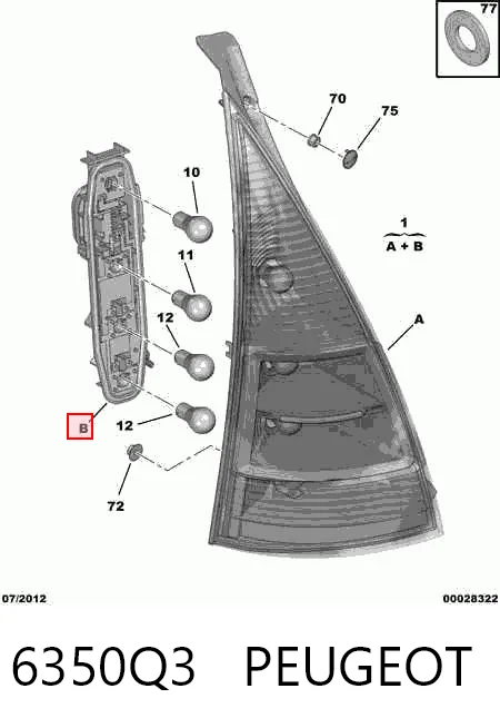 Citroen C3 I Sol stop lambası