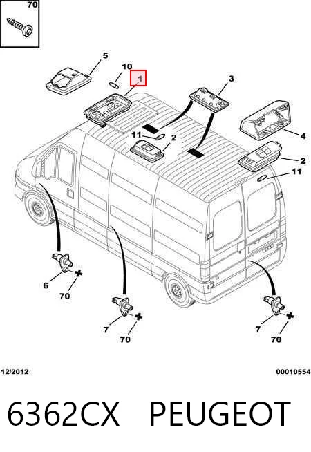Fiat Ducato III İç Aydınlatma Lambası