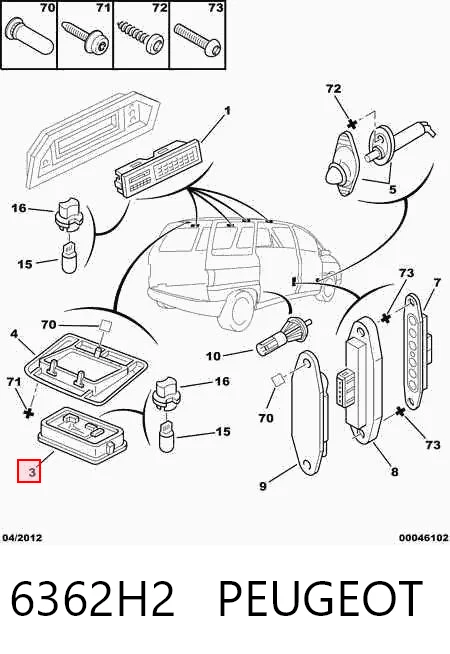 Citroen Berlingo  (1996 - 2008) Kabin içi aydınlatma lambası fiyatları