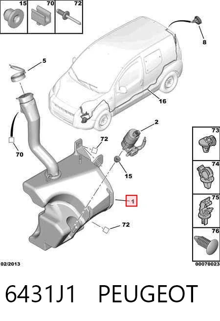 Fiat Fiorino Yıkama suyu deposu