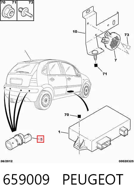 Citroen C3 I Arka park sensörü