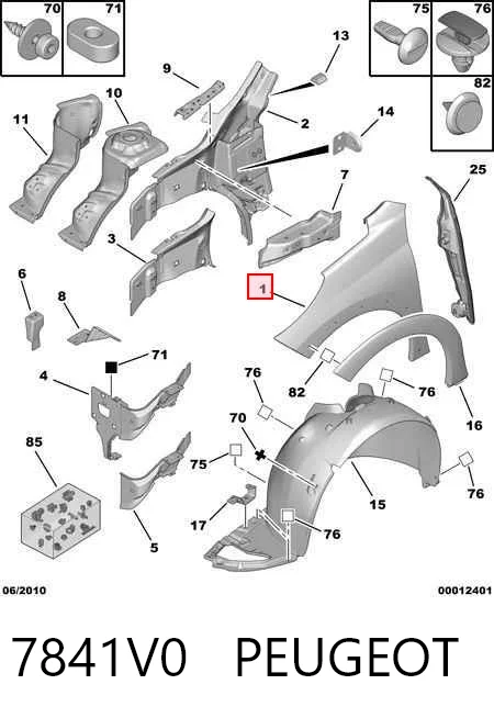 Peugeot 207  Sağ ön çamurluk