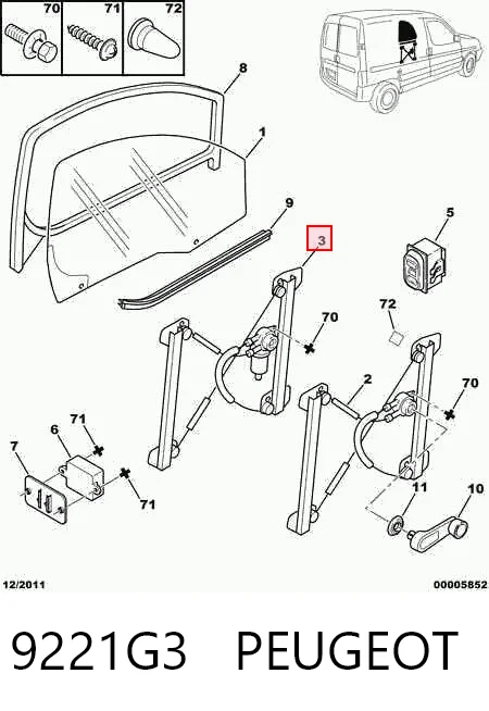 Berlingo  Sol Ön cam krikosu