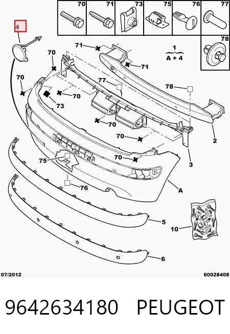 Citroen C3 I Arka tampon orijinal