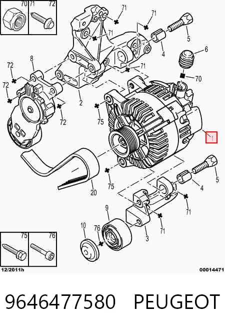 Peugeot 206  Alternatör Türkiye fiyatı
