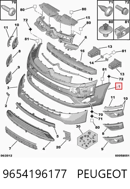 Citroen C4  (2006 - 2013) Ön tampon 
