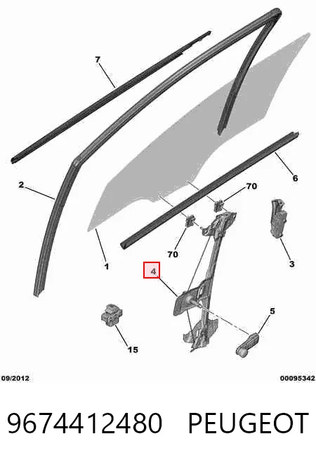 Peugeot 301  (2013 - 2026) Ön sol kapı cam kriko mekanizması fiyatı