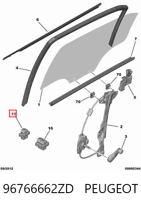 Peugeot 301  Cam Düğmesi Arka