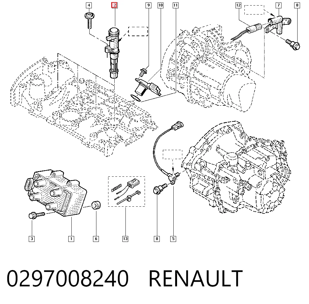 Duster off-road vehicle (HS) (2010 - 2018) Ateşleme bobini