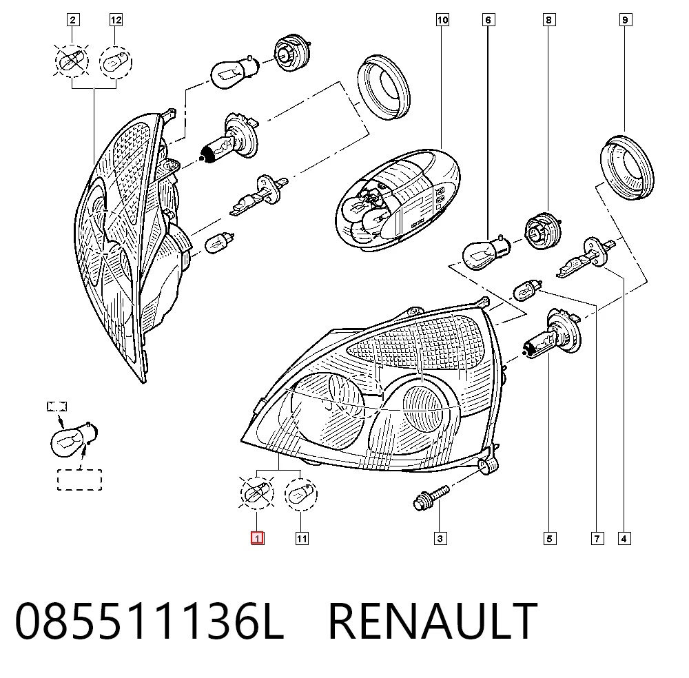 Renault Clio II Sol ön far Türkiye fiyatı