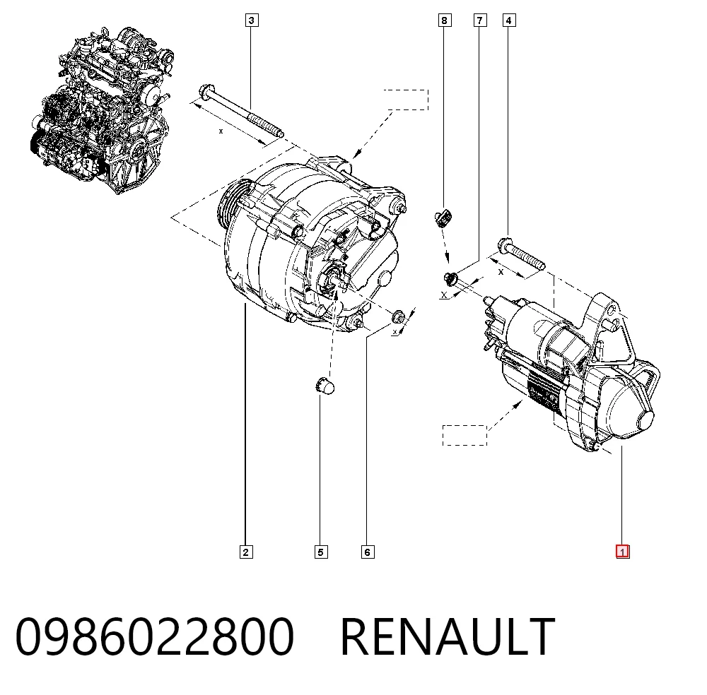 Dacia Duster  Marş motoru