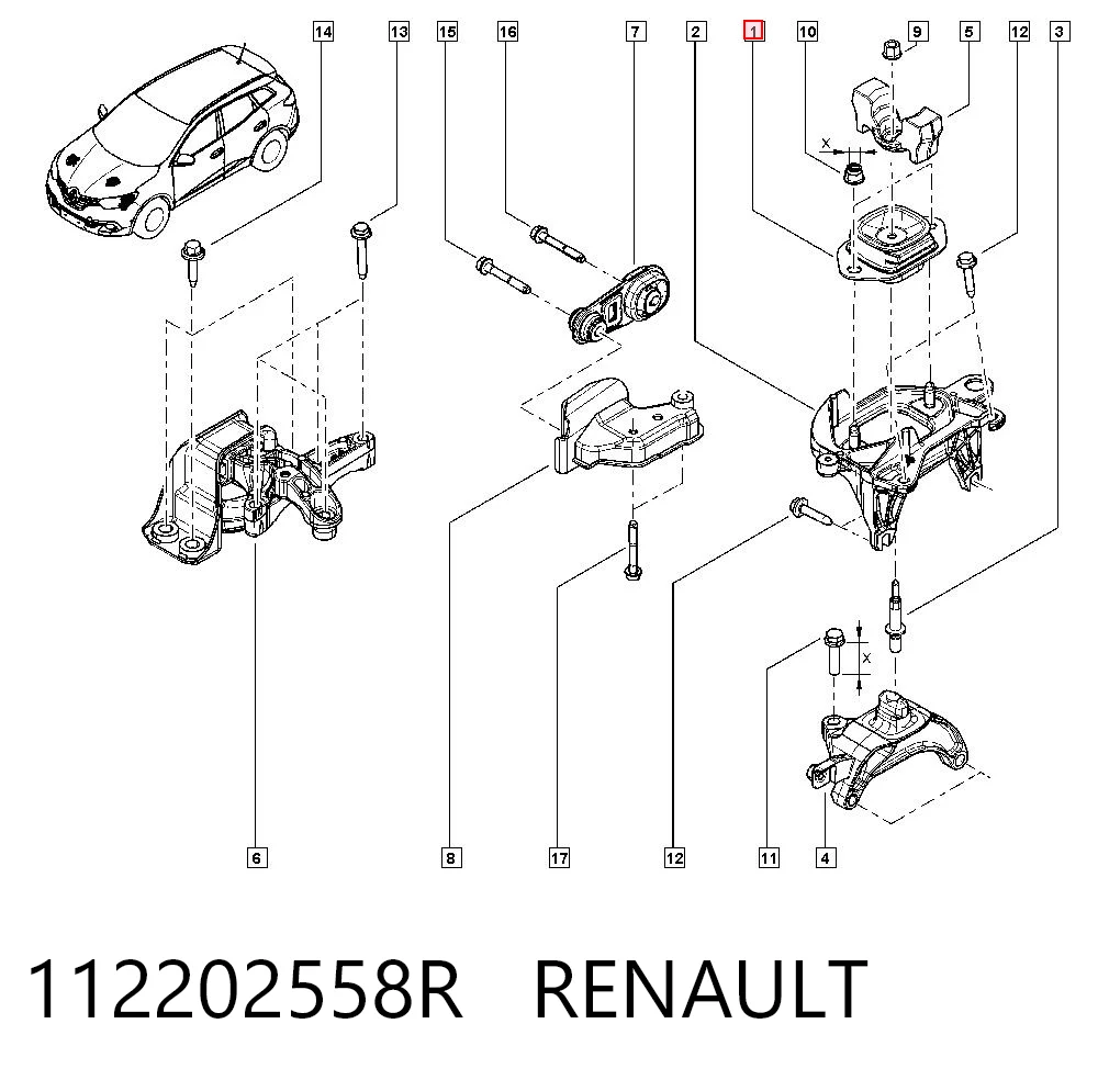 Renault Megane IV Sol Motor Kulağı Türkiye fiyatı