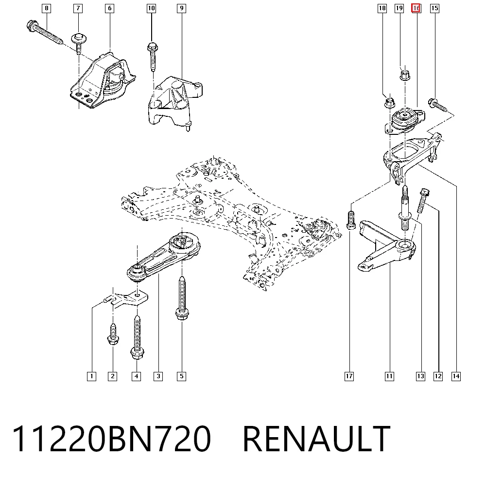 Renault Megane II Sol Motor Kulağı